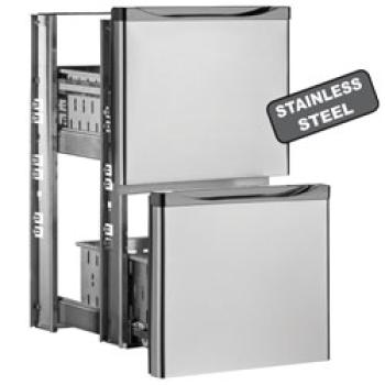 TAVX/3G-R2 (25) Kühlpult Getränkekühler Flaschenkühlschrank, Edelstahl, 3 Glastüren, 579 Liter